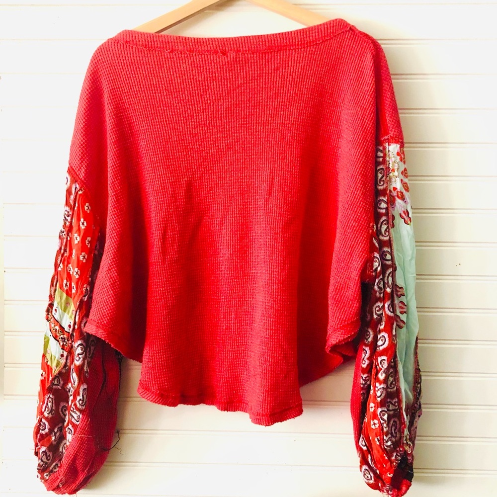 Free people blouse size XS long sleeve patterned - Picture 2 of 5